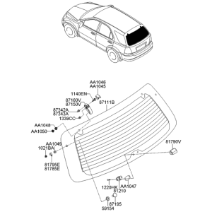 Kia Sorento Arka Cam Montaj Pedi Klipsi